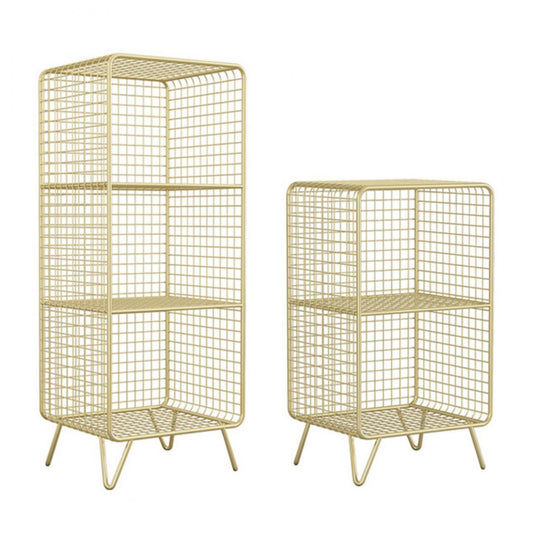 北欧の金属閉鎖された本棚長方形のストレージ本棚