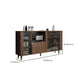 Glam Display Stand Display Stand Faux wood Curio Cabinet with Drawers
