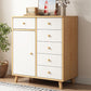 Contemporary Rectangle Storage Cabinet with Drawer Wooden Accent Cabinet