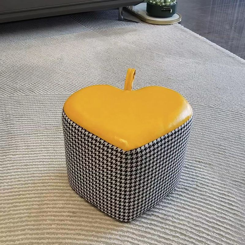 Ottoman Faux Leather Modern Specialty Water Resistant Houndstooth Pattern Ottoman Clearhalo 'furn' 'furn_ottomans_poufs' 'Furniture' 'Living Room Furniture' 'Ottomans & Poufs' 'ottomans_poufs' 1200x1200_6ef486bd-4ae1-4207-9c4c-a4c46802c60d