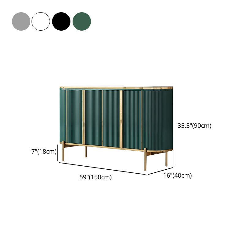 Glam Style Door Sideboard Stone Top Sideboard for Living Room Clearhalo 'buffet_sideboard' 'Buffets & Sideboards' 'furn' 'furn_buffet_sideboard' 'Furniture' 'Kitchen & Dining Furniture' 1200x1200_6ef492c7-7e4f-43a4-b450-bc6924da502f