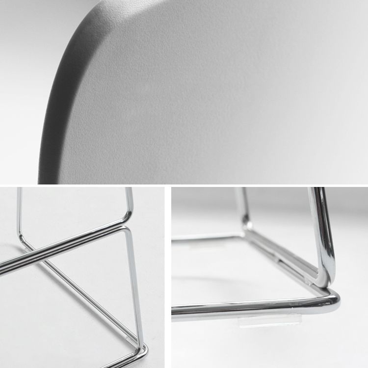 Tabouret de bar de style contemporain tabouret de comptoir en plastique avec des jambes en métal pour la maison