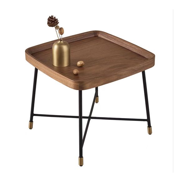 Nordic Round/Rectangle/Triangle Coffee Table Wood Cross Legs Cocktail Table Clearhalo 'Coffee & Accent Tables' 'Coffee Tables' 'coffee_tables' 'furn' 'furn_coffee_tables' 'Furniture' 'furniture_coffee_tables' 'Living Room Furniture' 1200x1200_6ef567a9-aced-49cd-9027-6e97c8afdc63