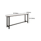 Modern 1/5 Pieces Bar Table Set Rectangle Stone Counter Table with Stools for Cafe