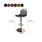 Contemporary Adjustable Height Swivel Armless Bar Stool with Footrest