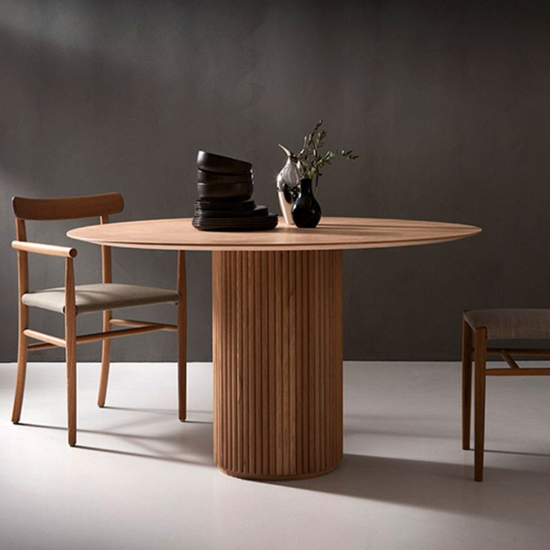 Modern Round Wood Dining Table Home Kitchen Dinner Pedestal Dining Table Clearhalo 'Dining Tables & Seating' 'Dining Tables' 'dining_table' 'furn' 'furn_dining_table' 'Furniture' 'furniture_dining_table' 'Kitchen & Dining Furniture' 'kitchen' 'kitchen_dining_table' 1200x1200_6ef80a84-0670-4319-9a9a-8bf2f039b6d3