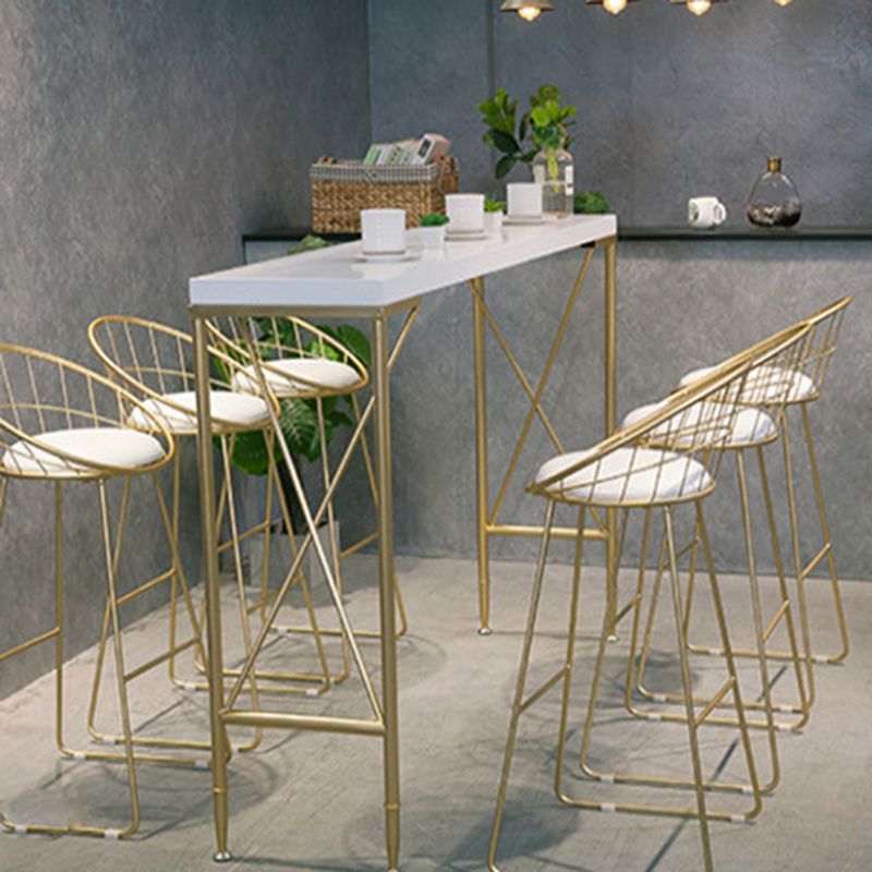 Glam Bar Height Table Solid Wood Top Bistro Bar Table for Living Room Clearhalo 'Bar Furniture' 'Bar Tables' 'bar_tables' 'furn' 'furn_bar_tables' 'Furniture' 'Kitchen & Dining Furniture' 1200x1200_6ef946a6-c8bb-424d-9912-d866abbadb06