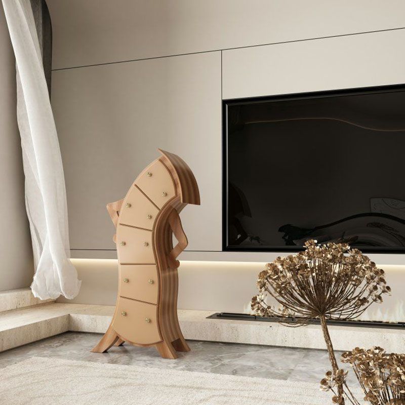 Glam Lingerie Chest Birch Vertical Storage Chest with Drawers for Bedroom Clearhalo 'Bedroom Furniture' 'Dressers & Chests' 'dressers_chests' 'furn' 'furn_dressers_chests' 'Furniture' 1200x1200_6ef996e9-b54d-4409-ab1c-27f5982b5eac