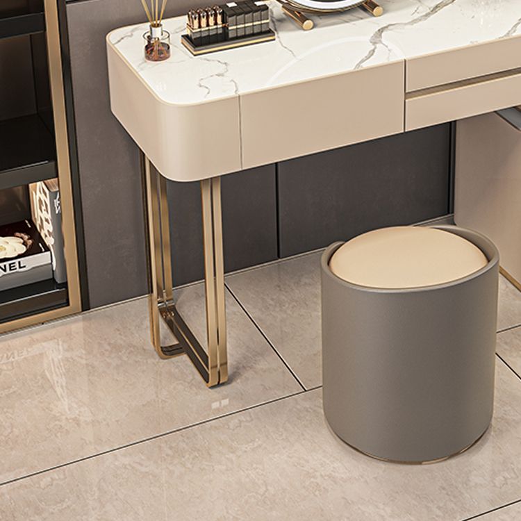 Lussuoso tavolo da toeletta da toeletta per trucco in legno e metallo e tavolo da toeletta a specchio illuminato