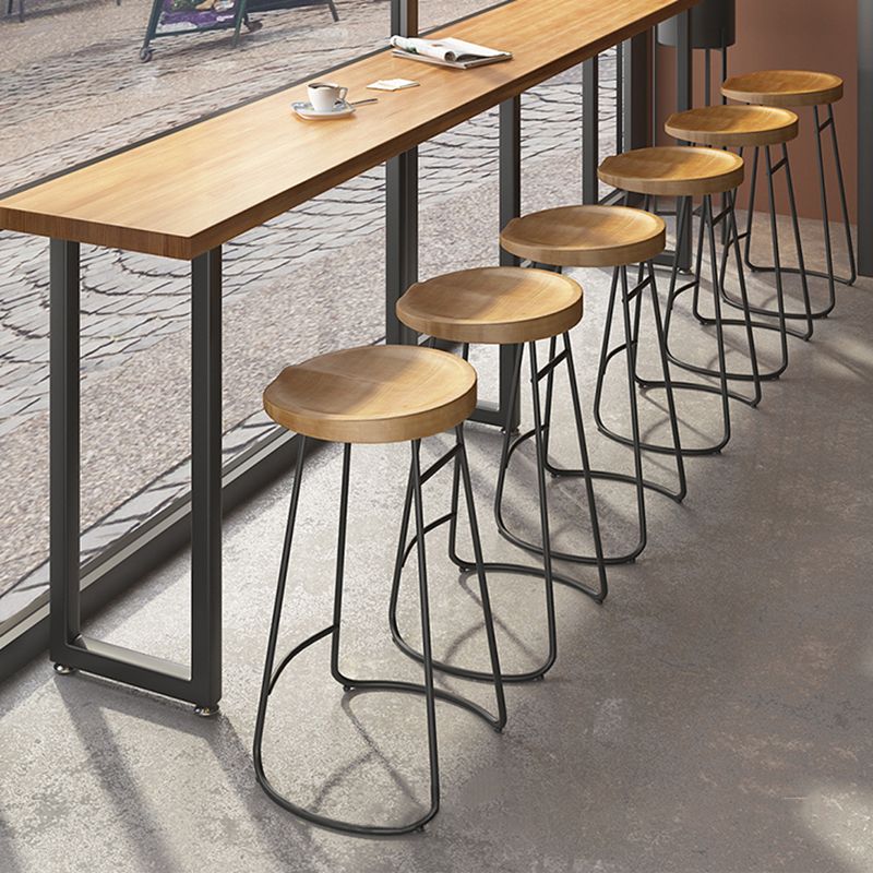 Contemporary Solid Wood Counter Stool Saddle Seat Bar Stool for Indoor Clearhalo 'Bar Furniture' 'Bar Stools' 'bar_stools' 'furn' 'furn_bar_stools' 'Furniture' 'Kitchen & Dining Furniture' 1200x1200_6efb1c0c-c383-4f70-bb94-ef44105da883