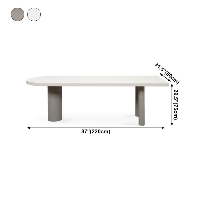 Free Form Modern Dining Table White Tone Fixed Table with 3 Legs for Dining Room Clearhalo ' dining_table' 'Dining Tables & Seating' 'Dining Tables' 'furn' 'furn_dining_table' 'Furniture' 'furniture_dining_table' 'Kitchen & Dining Furniture' 'kitchen&dining_furn' 'kitchen' 'kitchen_dining_table' 1200x1200_6efb2b9c-e034-4ac6-8766-6eef97dbdaaa