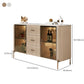 Credenza a 3 tradizioni in pietra sinterizzata glam con porte di vetro per soggiorno