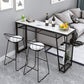Contemporary Style Rectangle Bar Table Faux Marble Bistro Bar Desk with Storage Clearhalo 'Bar Furniture' 'Bar Tables' 'bar_tables' 'furn' 'furn_bar_tables' 'Furniture' 'Kitchen & Dining Furniture' 1200x1200_6efbf577-25cc-446d-b51f-87ecda7e5989