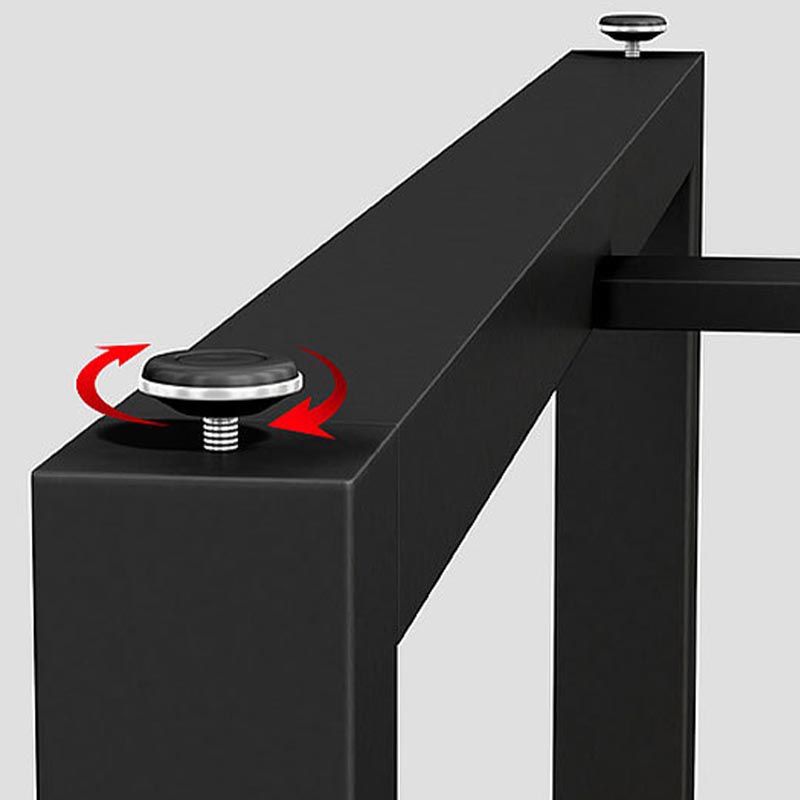 Rechthoektafel industriële vaste houten bovenkant eettafel met metalen basis