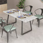 Marble Sled Base Dining Collection Industrial Style Dining Table for Home Clearhalo ' dining_table' 'Dining Tables & Seating' 'Dining Tables' 'furn' 'furn_dining_table' 'Furniture' 'furniture_dining_table' 'Kitchen & Dining Furniture' 'kitchen&dining_furn' 'kitchen' 'kitchen_dining_table' 1200x1200_6efd7318-12d5-4e3a-8406-b7667307eb09