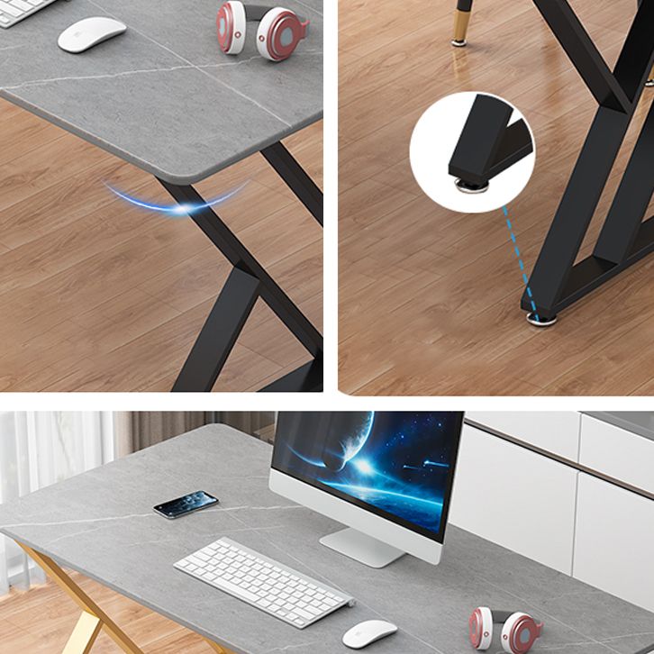 29"H Industrial Writing Desk Grey Rectangular Sled Office Desk Clearhalo 'furn' 'furn_office_desk' 'Furniture' 'Office Desks' 'Office Furniture' 'office_desk' 1200x1200_6efd9e39-23e1-4a98-9845-0cdcd6498b3c