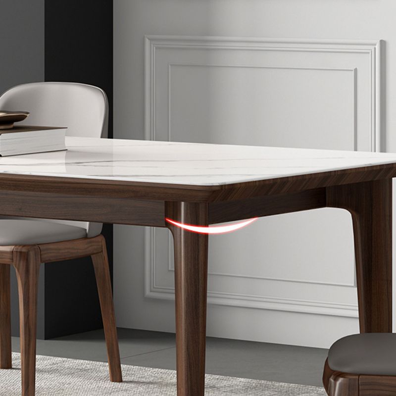 Moderner Stil Sintered Stone Ess -Set Holz 03.03.5/7 Stücke Essset für Essbereiche