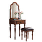 15.74" Wide Rubberwood Vanity Set with Mirror Traditions Dresser with 1-Drawer