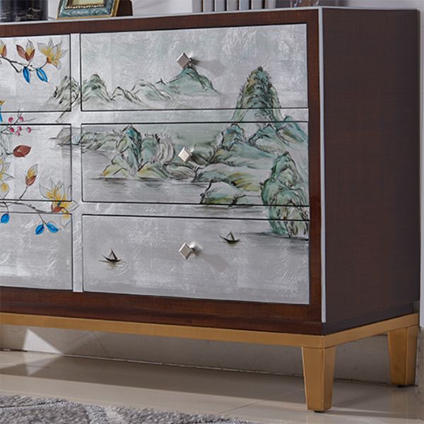 Traditional Solid Wood Storage Chest Horizontal Double Chest