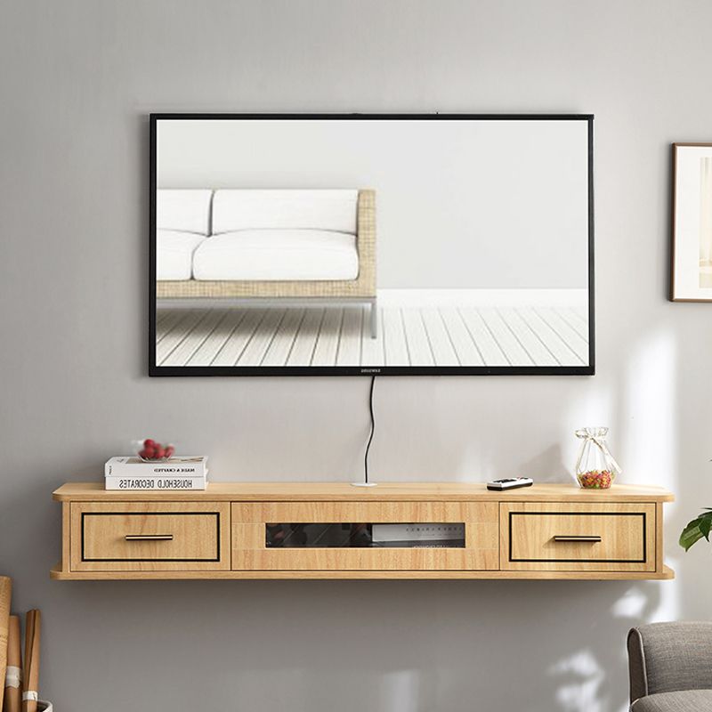 Modern Wood TV Stand Console Floating TV Media Stand with Drawers for Living Room Clearhalo 'furn' 'furn_tv_stands_entertainment_centers' 'Furniture' 'Living Room Furniture' 'TV Stands & Entertainment Centers' 'TV Stands & Media Storage Furniture' 'tv_stands_entertainment_centers' 1200x1200_6f015436-f94e-4804-b9d6-78b53c2aa761