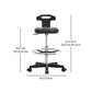 Adjustable Counter Bar Stool Backrest Plastic Bar Stool with Swivel in Black Clearhalo 'Bar Furniture' 'Bar Stools' 'bar_stools' 'furn' 'furn_bar_stools' 'furniture_bar_stools' 'Kitchen & Dining Furniture' 'kitchen&dining_furn' 'kitchen' 'kitchen_furn' Furniture' 1200x1200_6f019fdd-5347-4c0a-b71b-3bd6ad8e6b28