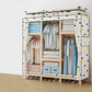 Contemporary Wardrobe Armoire Wood Frame Armoire with Garment Rod for Home