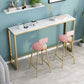 Glam Style Bar Table 42-inch Height Stone Top and Metal Base Bistro Table Clearhalo 'Bar Furniture' 'Bar Tables' 'bar_tables' 'furn' 'furn_bar_tables' 'Furniture' 'furniture_bar_tables' 'Kitchen & Dining Furniture' 1200x1200_6f03ed10-6703-439d-b81b-cf7e04208b48