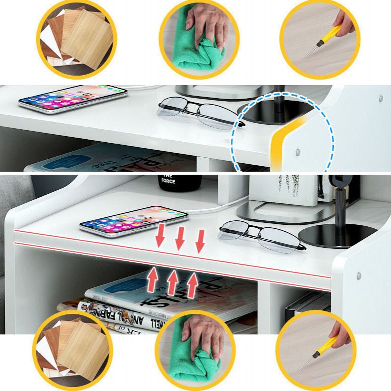 Table de nuit en bois Table de chevet minimaliste de style moderne avec tiroirs