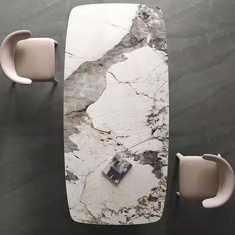 Traditional Rectangle Luxury Dining Table White Sintered Stone Table with Metal Pedestal Base Clearhalo ' dining_table' 'Dining Tables & Seating' 'Dining Tables' 'furn' 'furn_dining_table' 'Furniture' 'furniture_dining_table' 'Kitchen & Dining Furniture' 'kitchen&dining_furn' 'kitchen' 'kitchen_dining_table' 1200x1200_6f050a8a-24a9-4321-9b39-cd1bc7b2dfc8