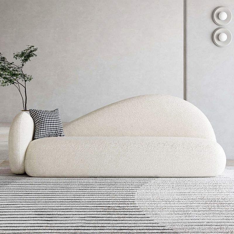 31,49 "divano curvo largo in lana bianco divano a braccio di smoking contemporaneo