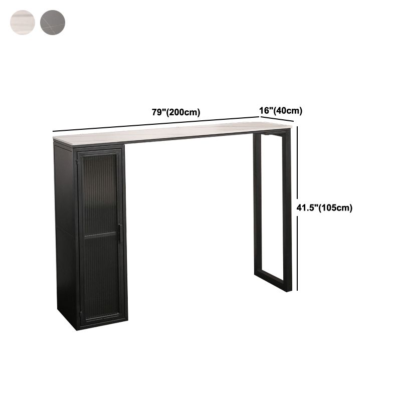 Table à manger moderne rectangle du rectangle avec rangement table de rangement table à cocktails