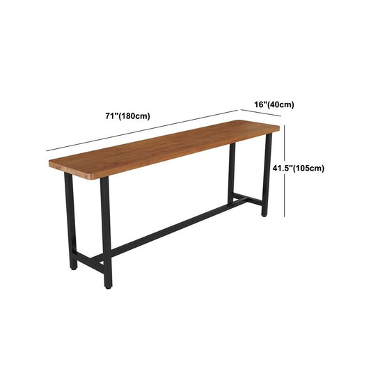 Tavolo da bar per top in legno di pino marrone tavolo da pub in metallo contemporaneo