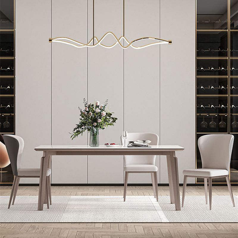 Contemporary Style 1/2/4/5/7 Pieces Dining Chairs Set Rectangle Stone Furniture in White