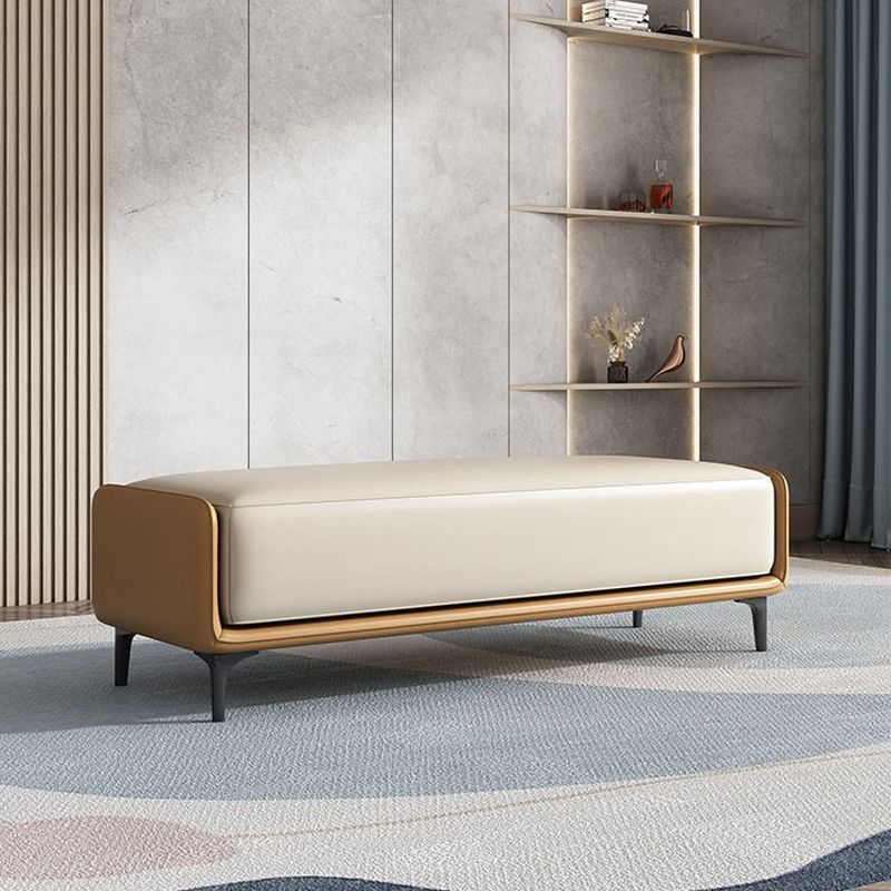 Modern Cushioned Seating Bench Rectangle Entryway and Bedroom Bench , 16 inch W Clearhalo 'Benches' 'Chairs & Seating' 'furn' 'furn_benches' 'Furniture' 'Living Room Furniture' 1200x1200_6f07e2d5-eeaf-403a-a009-da8ab3380737