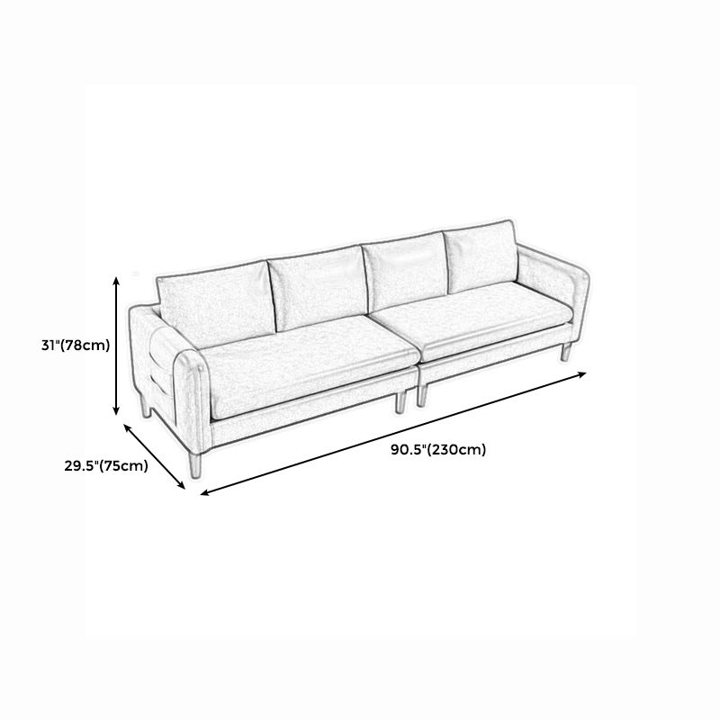Mordern Square Arm Sofa with Tight Back Convertible Sofa for Living Room, Apartment Clearhalo 'furn' 'furn_sofas' 'Furniture' 'furniture_sofas' 'kitchen' 'kitchen_sofas' 'Living Room Furniture' 'Sofa' 'sofas' 1200x1200_6f0b4eb6-d838-42f2-9cb3-e66e94856e8a