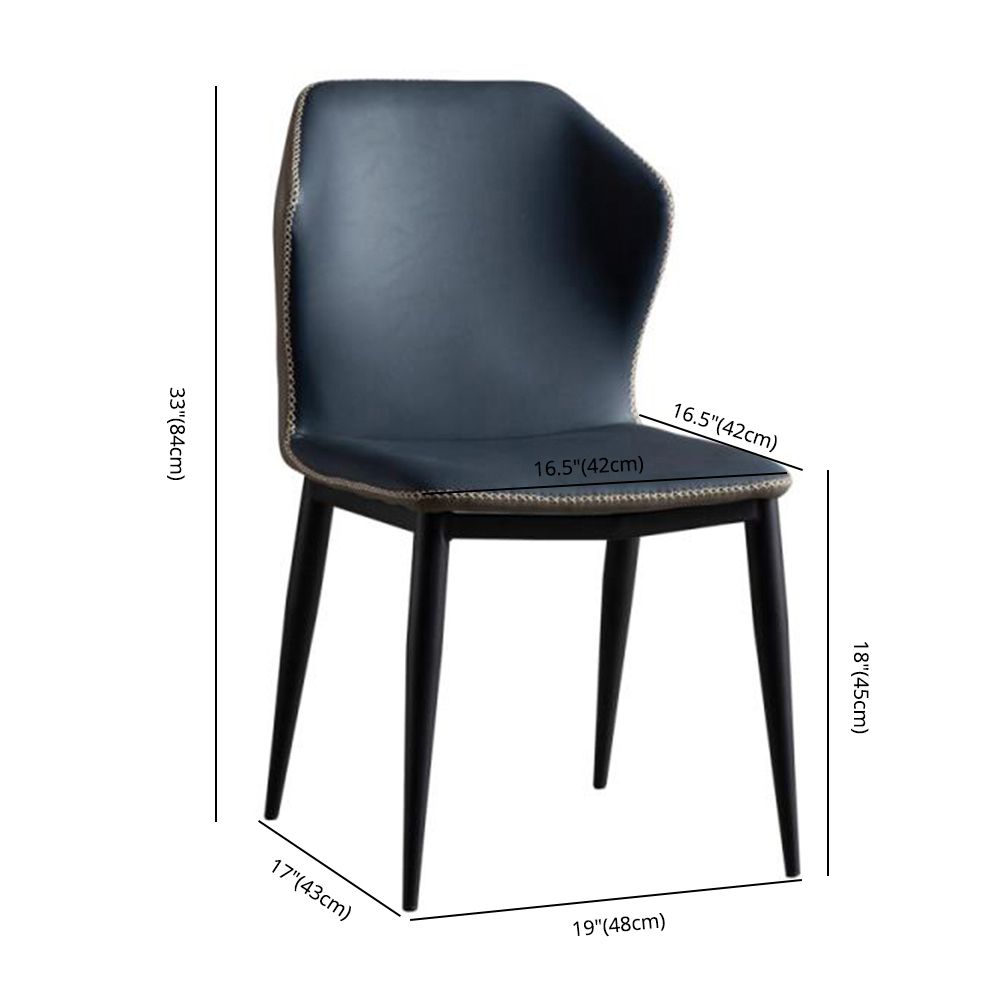 Metal Contemporary Dining Room Chair Metallic Finish Wingback Side Chair Clearhalo ' kitchen&dining_furn' 'Dining Chairs' 'Dining Tables & Seating' 'dining_chair' 'Furniture' 'furniture_dining_chair' 'Kitchen & Dining Furniture' 'kitchen' 1200x1200_6f0bfba8-f1f1-4412-9ed5-ee9f4566b446