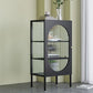 19.5 "L metalen dressoir met glazen deur moderne indoor dinerserver met kast