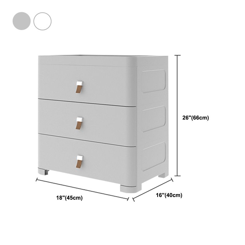 Contemporary Grey / White Chest Plastic Chest with Drawers for Bedroom Clearhalo 'Bedroom Furniture' 'Dressers & Chests' 'dressers_chests' 'furn' 'furn_dressers_chests' 'Furniture' 1200x1200_6f0e0aa0-43d1-4d3b-a690-20a2f5c53475