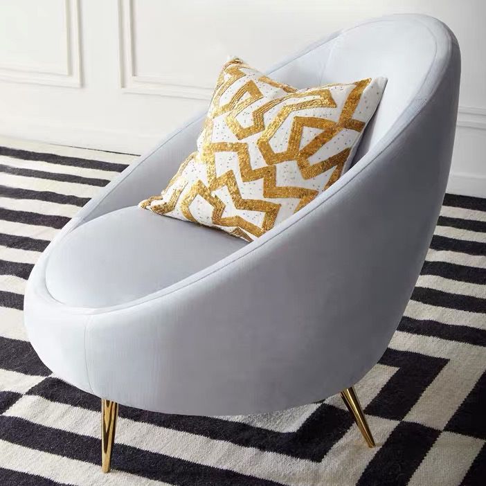 Basic Four Leg Balloon Chair Living Room Chair with Gold Tone Legs Clearhalo 'Accent Chairs' 'accent_chairs' 'Chairs & Seating' 'furn' 'furn_accent_chairs' 'Furniture' 'Living Room Furniture' 1200x1200_6f0e60d9-268c-4ed5-b9b0-cefa61925179