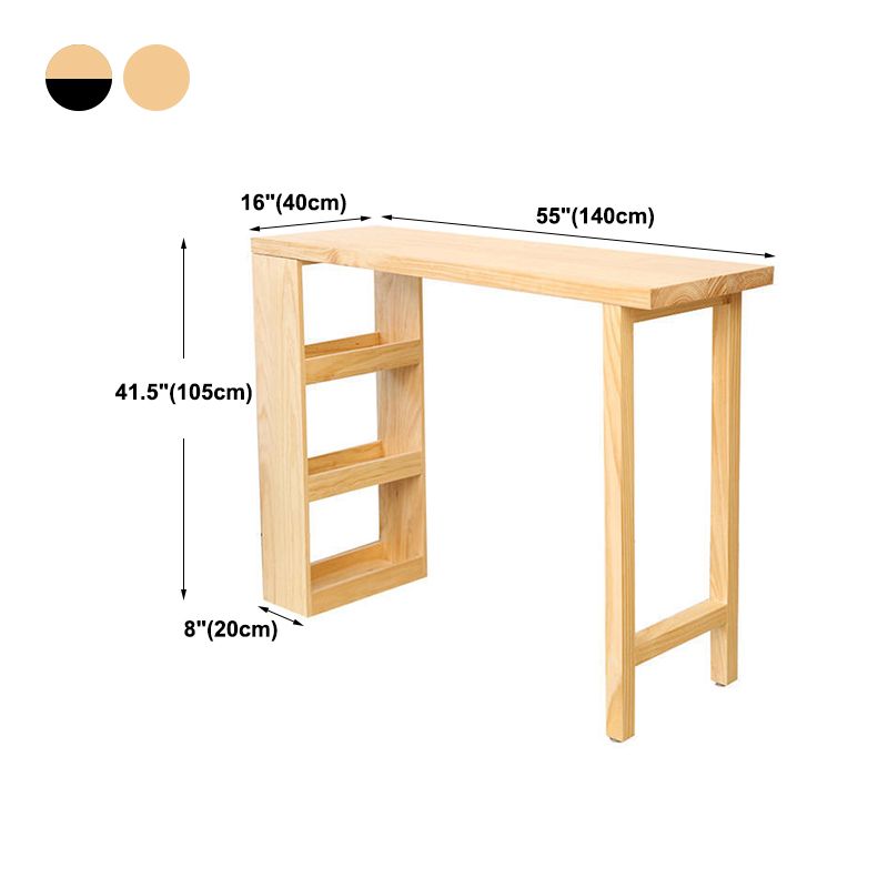 Rectangle Wood Top Counter Table 42-inch Height Modern Bar Table Clearhalo 'Bar Furniture' 'Bar Tables' 'bar_tables' 'furn' 'furn_bar_tables' 'Furniture' 'furniture_bar_tables' 'Kitchen & Dining Furniture' 1200x1200_6f100fab-4052-4f69-a402-e2671947e186