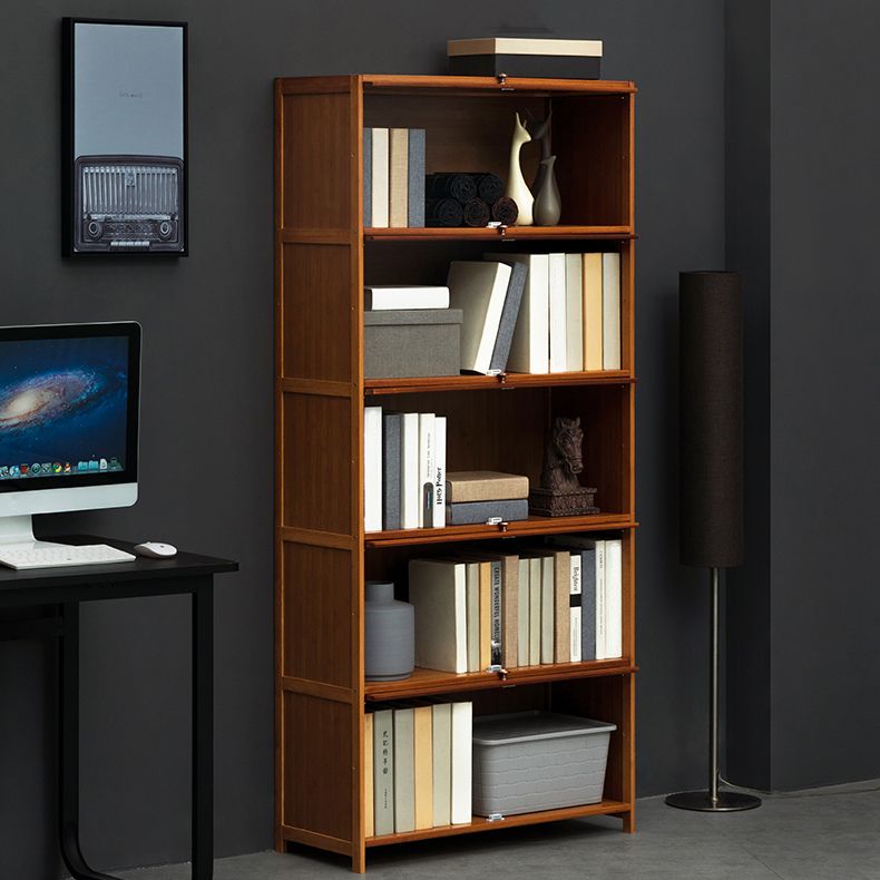 Modern Brown Book Shelf Bamboo Bedroom Shelf Bookcase with Cabinets Clearhalo 'Bookcases' 'furn' 'furn_bookcases' 'Furniture' 'Office Furniture' 1200x1200_6f121ea0-a34c-4103-a9c7-a422bc0e1415