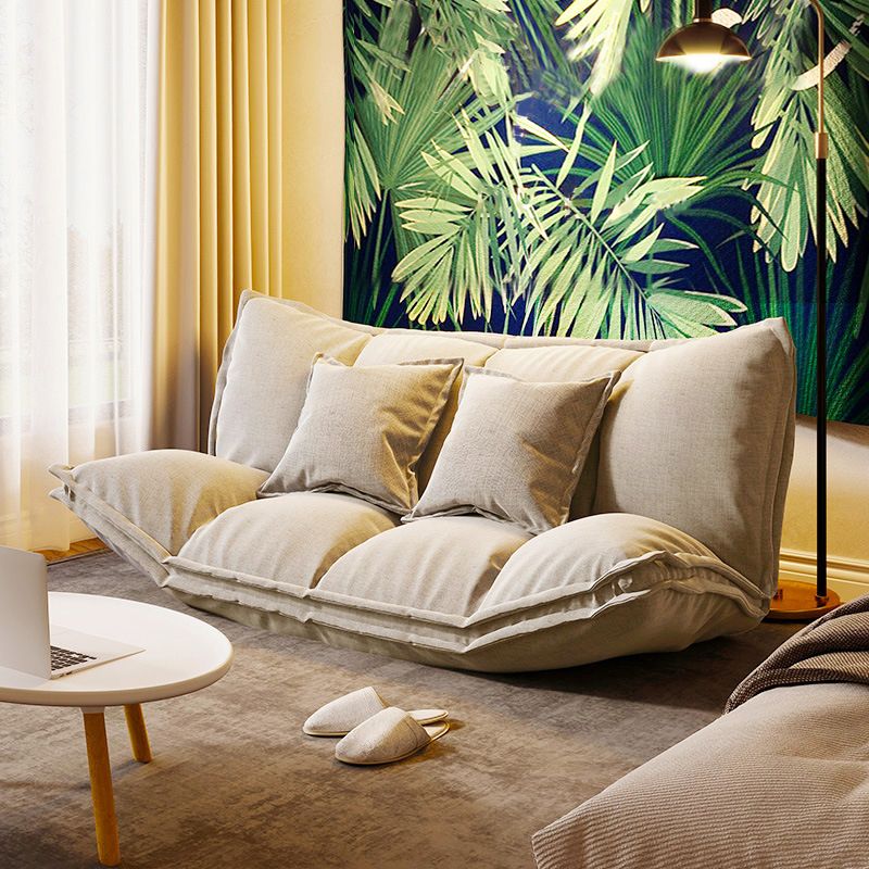 Modern Tight Back Convertible Sleeper Sofa Fabric Armless Solid Color Sofa Clearhalo 'furn' 'furn_sofas' 'Furniture' 'furniture_sofas' 'Living Room Furniture' 'Sofa' 'sofas' 1200x1200_6f12adf6-8a31-444b-b559-cf462c4dd110