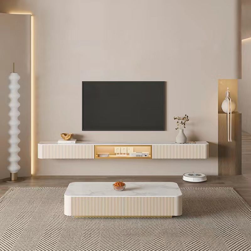 Contemporary TV Media Stand with Drawers Floating TV Stand Console Clearhalo 'furn' 'furn_tv_stands_entertainment_centers' 'Furniture' 'Living Room Furniture' 'TV Stands & Entertainment Centers' 'TV Stands & Media Storage Furniture' 'tv_stands_entertainment_centers' 1200x1200_6f147a04-419d-411c-bad3-f2903aa09eeb