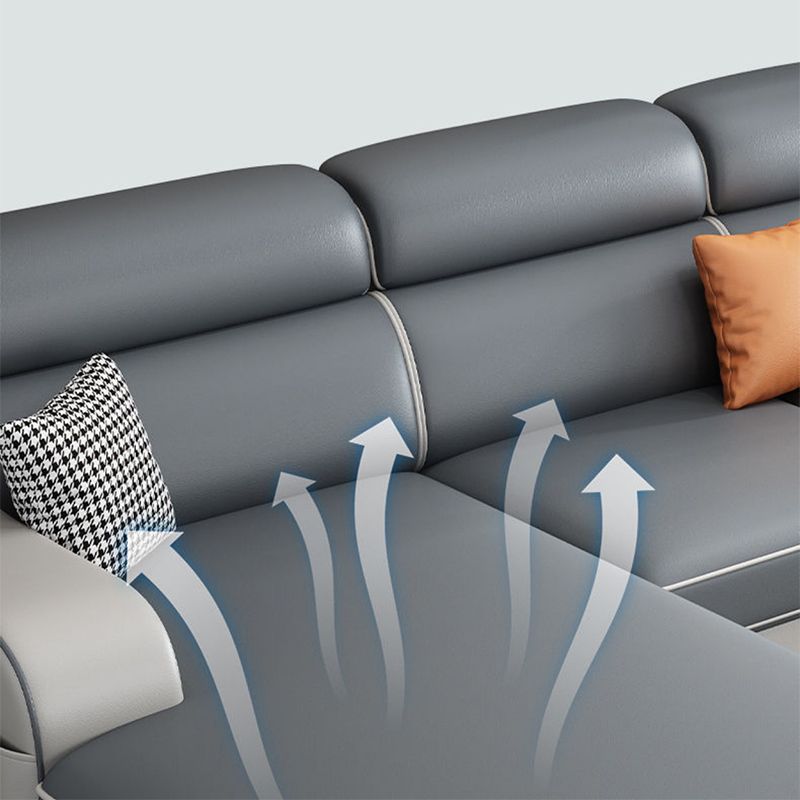 L-Shape Modular Reversible Faux Leather/Linen Furniture Sectionals Clearhalo 'furn' 'furn_sectionals' 'Furniture' 'furniture_sectionals' 'Living Room Furniture' 'Sectionals' 1200x1200_6f14feea-75c2-4de5-aeed-642eea885595