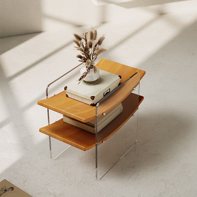 19.29 "hoher Massivholz -Endtisch natürlicher Schlitten Akzent