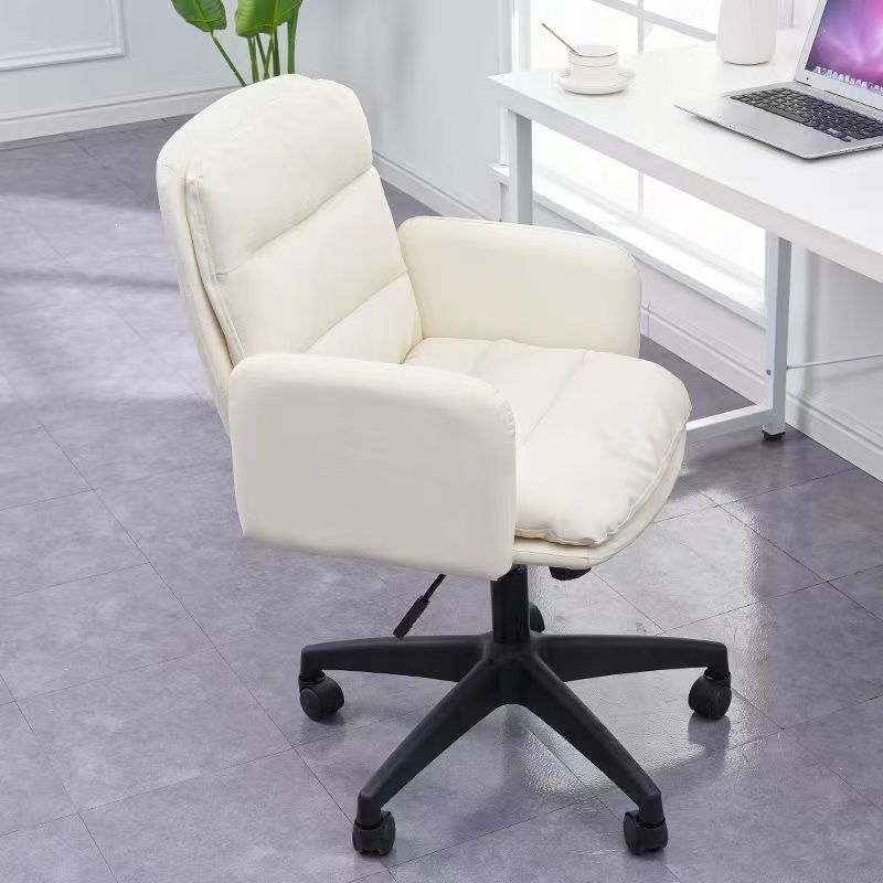 Modern Office Chair Armless Leather Adjustable Seat Height Swivel Chair with Wheels Clearhalo 'furn' 'furn_office_chair' 'Furniture' 'Office Chairs' 'Office Furniture' 'office_chair' 1200x1200_6f18b3cf-447f-4093-bd42-1207632b3646