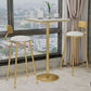 Glam Round Counter-height Stool Leather Footrest Bar Stool with Gold Base Clearhalo 'Bar Furniture' 'Bar Stools' 'bar_stools' 'furn' 'furn_bar_stools' 'Furniture' 'Kitchen & Dining Furniture' 1200x1200_6f19e3f5-caaa-476b-9d07-2a7b1fdbe456