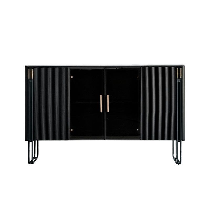 Sideboard in pietra da pranzo a buffet lucido glam con gambe