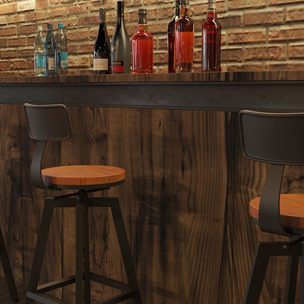 Sgabelli industriali di altezza senza braccio regolabile con base nera