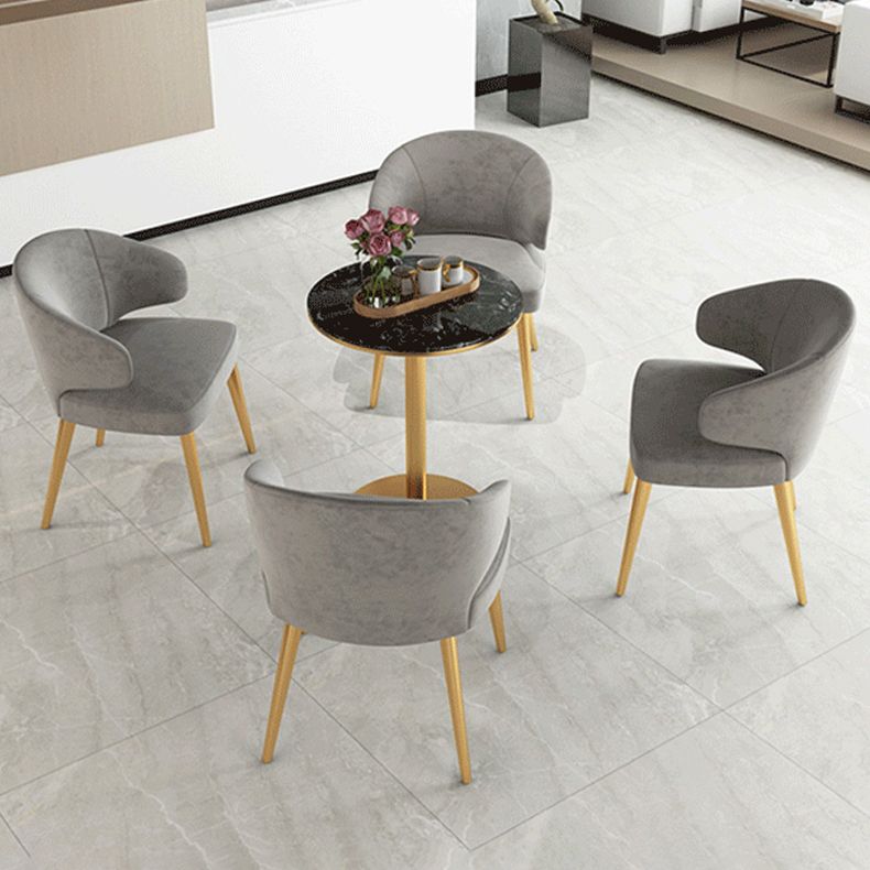 1/2/5 Pcs Metal Glam Style Dining Room Set with Round Table Dinette Set Clearhalo 'Dining Room Sets' 'Dining Tables & Seating' 'dining_room_set' 'Furniture' 'furniture_dining_room_set' 'Kitchen & Dining Furniture' 'kitchen&dining_furn' 'kitchen' 1200x1200_6f1ff085-054c-4b62-9fa9-5d2b12981e78